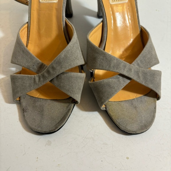 Vintage Kinney women’s grey strappy high heeled sandals in size 8.5 - Picture 6 of 11